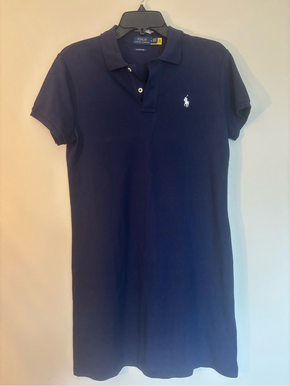 Ralph Lauren Navy Polo Shirt Dress with White Logo